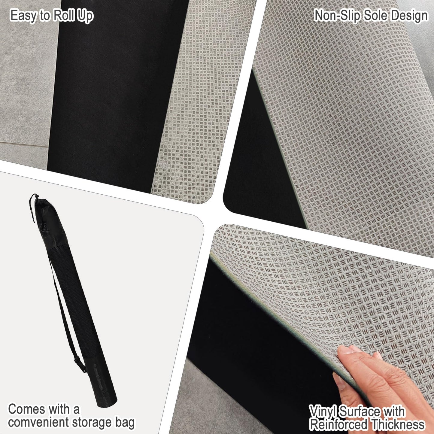 LTTGX Portable Dance Floor Mat for Turning Practice – Non-Slip Spin Training Mat, Portable Dance Turn Mat for Dancers – Round 33” & Rectangular 6.6×3.9ft (Rectangle)