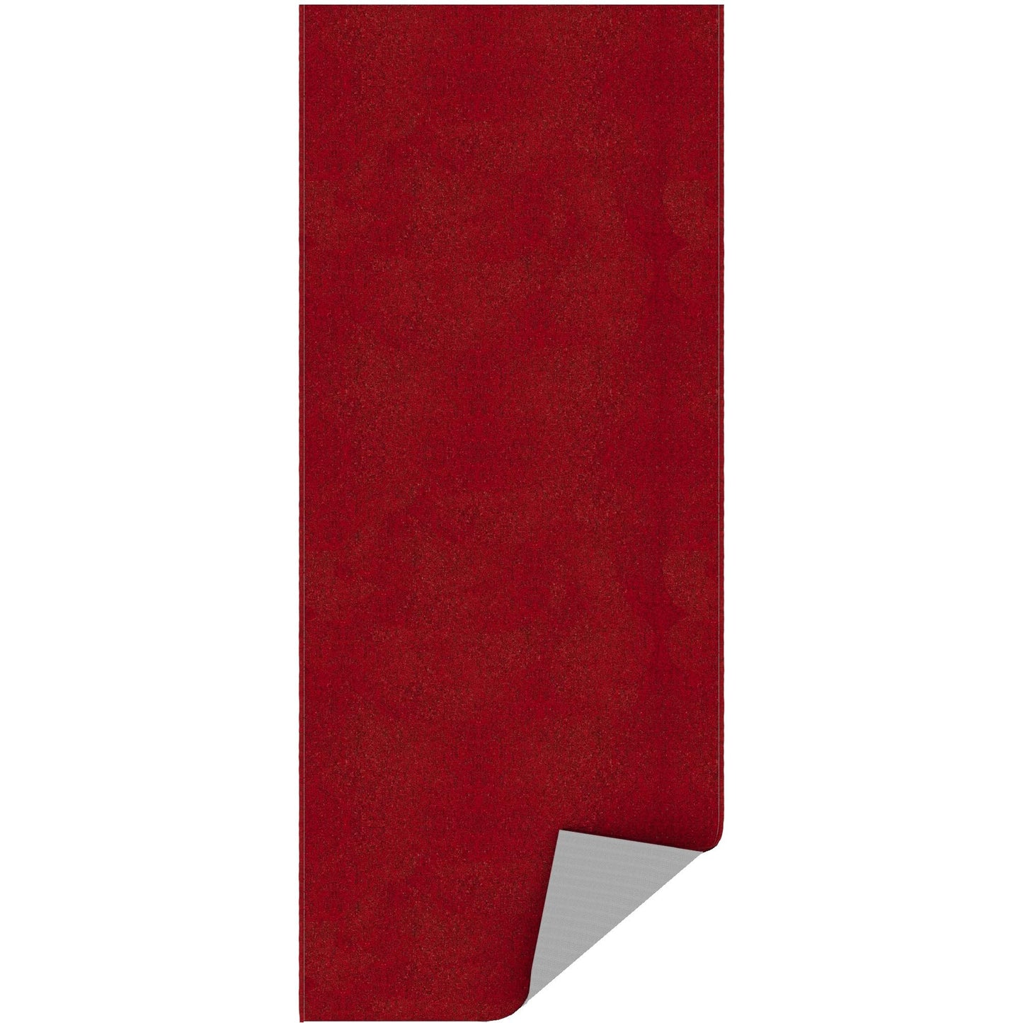 Ottomanson 2'7" x 15' Ultra-Thin Hallway Runner Rug - Durable Non-Slip Carpet for High-Traffic Areas - Fits Under Doors for Seamless Entry - Ideal for Kitchen, Entryway, Bedroom & Living Room, Red