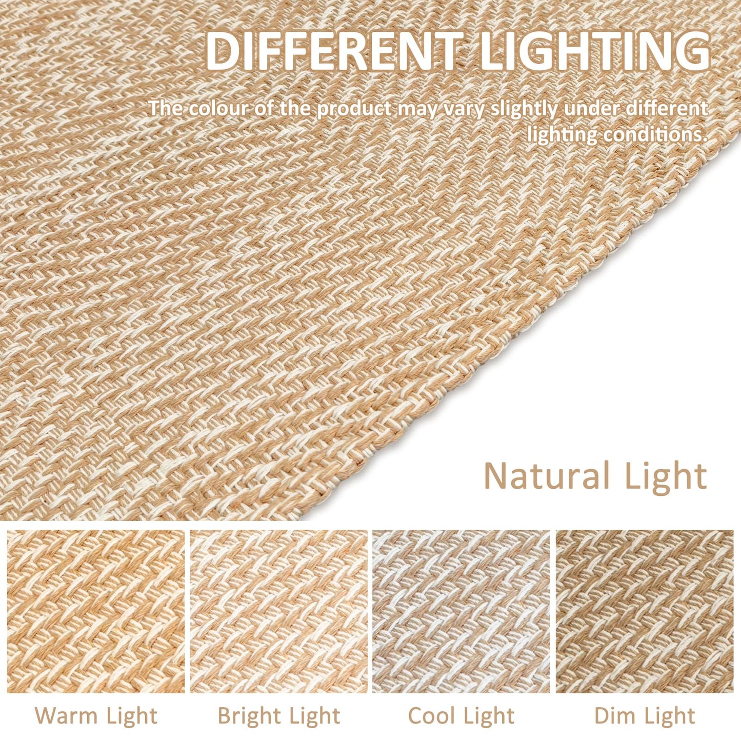 Washable Runners for Hallways 2x8 ft Kitchen Runner Non Slip Rubber Backed Hall Runners Cotton Entryway Runner Rugs Floor Carpet Floor Rugs for Living Room Indoor Backdoor Bedroom Kitchen(Khaki/Ivory)