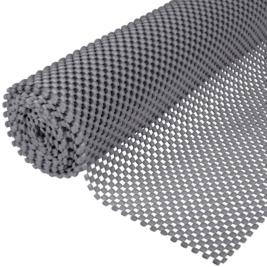 Ruisita Non-Slip Mat Area Rug Pad Anti Slip Gripper Roll Rubber Matting Waterproof Floor Mat PVC Shelf Drawer Liner for Home, Office, Cars, Caravans (Gray, 30 x 200 cm)