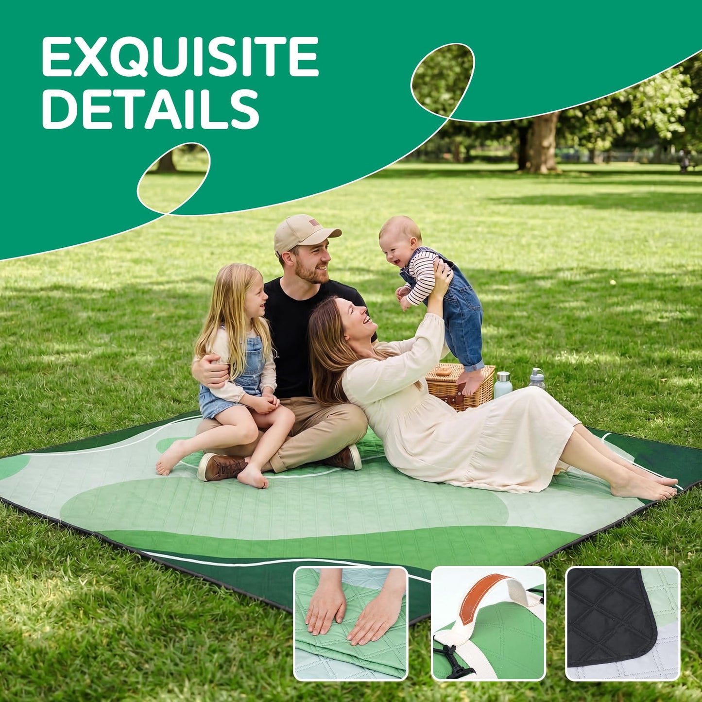 Waterproof Picnic Blanket Outdoor Camping Beach Mat Outside Rug Tent Floor Carpet Extra Large Foldable Sandproof Car Essential Roadtrip Gadget Rv Accessories Glamping Gear Must Haves Hiking Stuff Gift