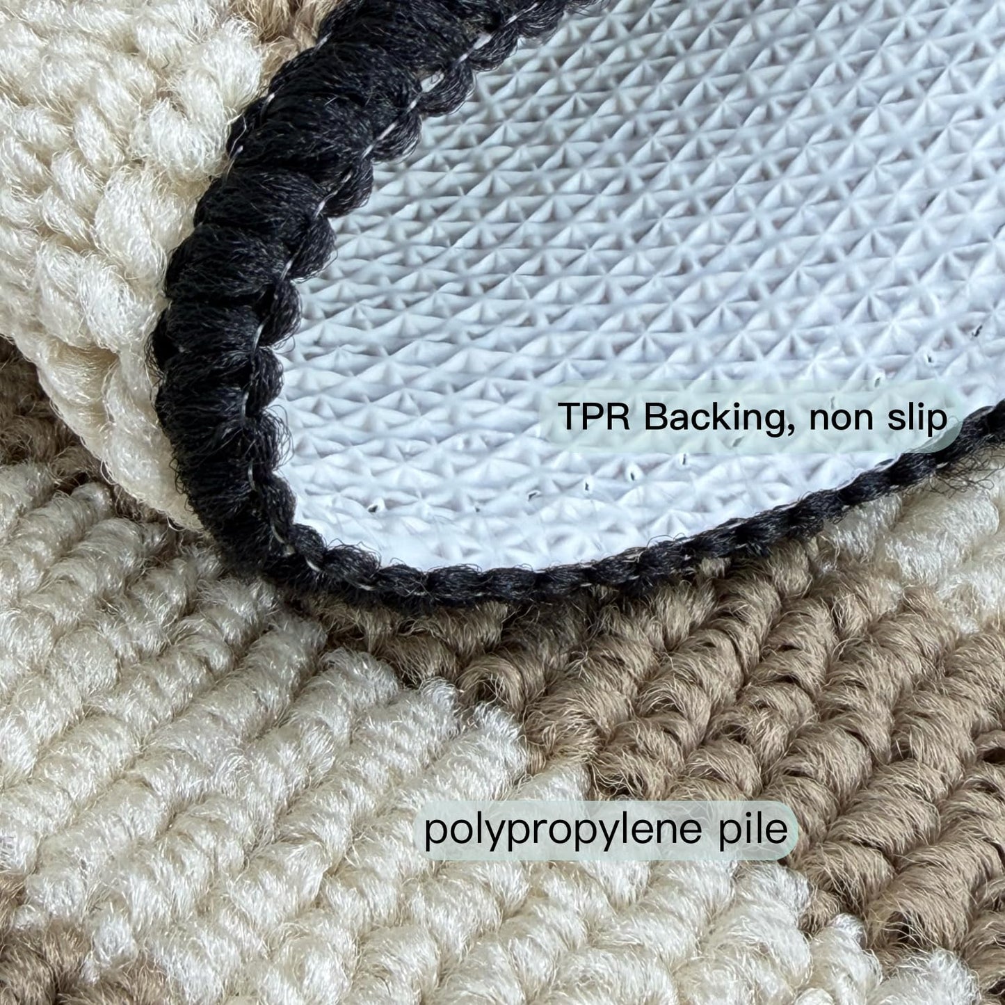 19.5"x31.5" Khaki Indoor Door mat Non-Slip Inside Front Doormats Entryway Mat Resist Dirt Washable Low Profile Floor Mats for Indoor Outdoor Home Patio