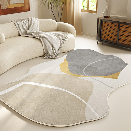 Irregular Shaped Rug Soft Wool Modern Area Rugs for Living Room Bedroom Shaggy Contemporary Floor Covers Carpets Indoor Runner Rugs (Color : B, Size : 15.7x23.6in)