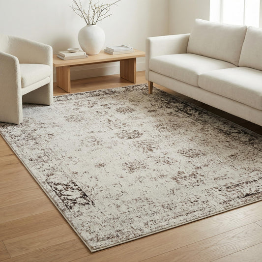 Unique Loom Sofia Collection Area Rug - Casino (5' 3" x 8' Rectangle, Beige/ Tan)