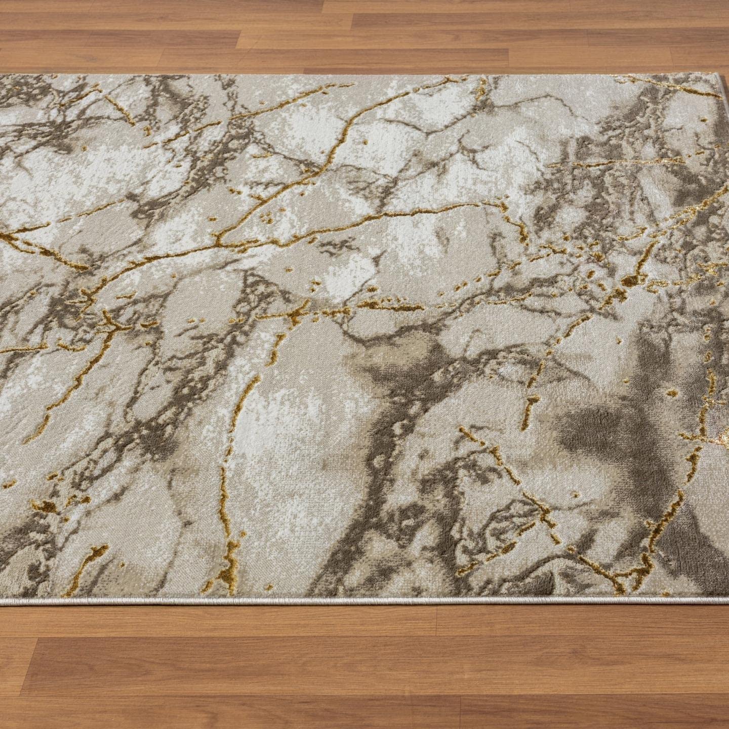 LUXE WEAVERS Marble Abstract Beige 2x3 Area Rug