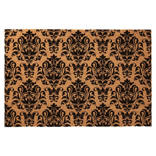 JiXianJu Funny Coir Doormat Tropical Flower Welcome Front Porch Decor Doormat for The Entrance Way Rugs with Heavy-Duty PVC Backing Non Slip Outdoor 23.6 x 15.7 inch