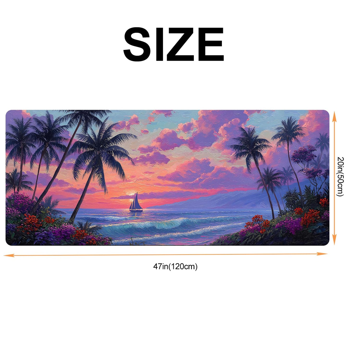 ANNA QUEEN Pink Sunset Laundry Room Rug 20x47 Inch – Non Slip Pink Sunset Mat for Laundry Room, Kitchen, Entryway, Holiday Decor