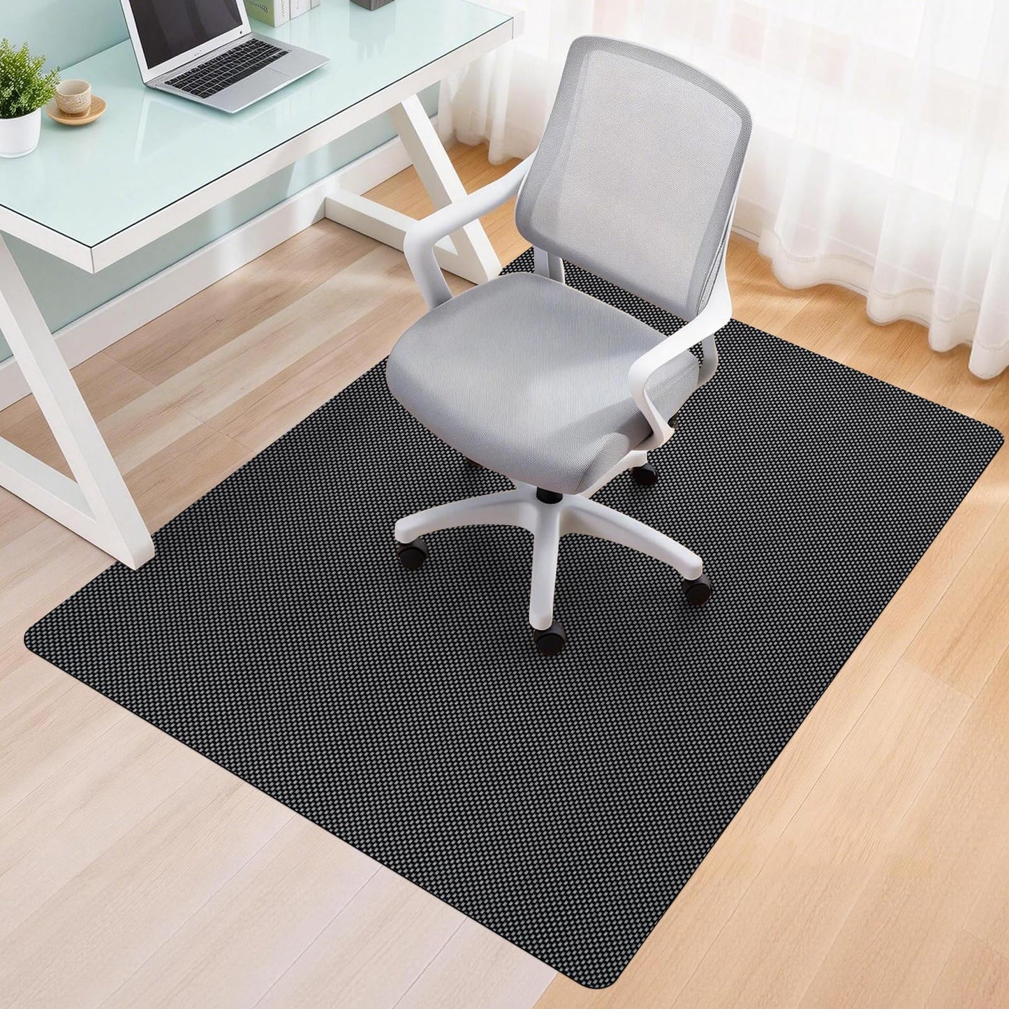 Office Chair Mat for Hard Floors,36"x48" Anti-Slip Waterproof Hardwood Floor Chair Mat,Heavy Duty Floor Protector Rolling Chairs for Home Office(Grey)