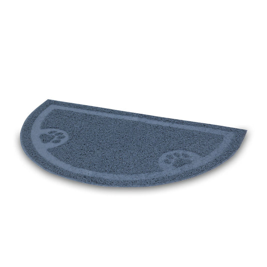 Petmate Litter Catcher Mat 1/2 Circle Folded/Hanger (6 Pack), Ice Blue (290255)