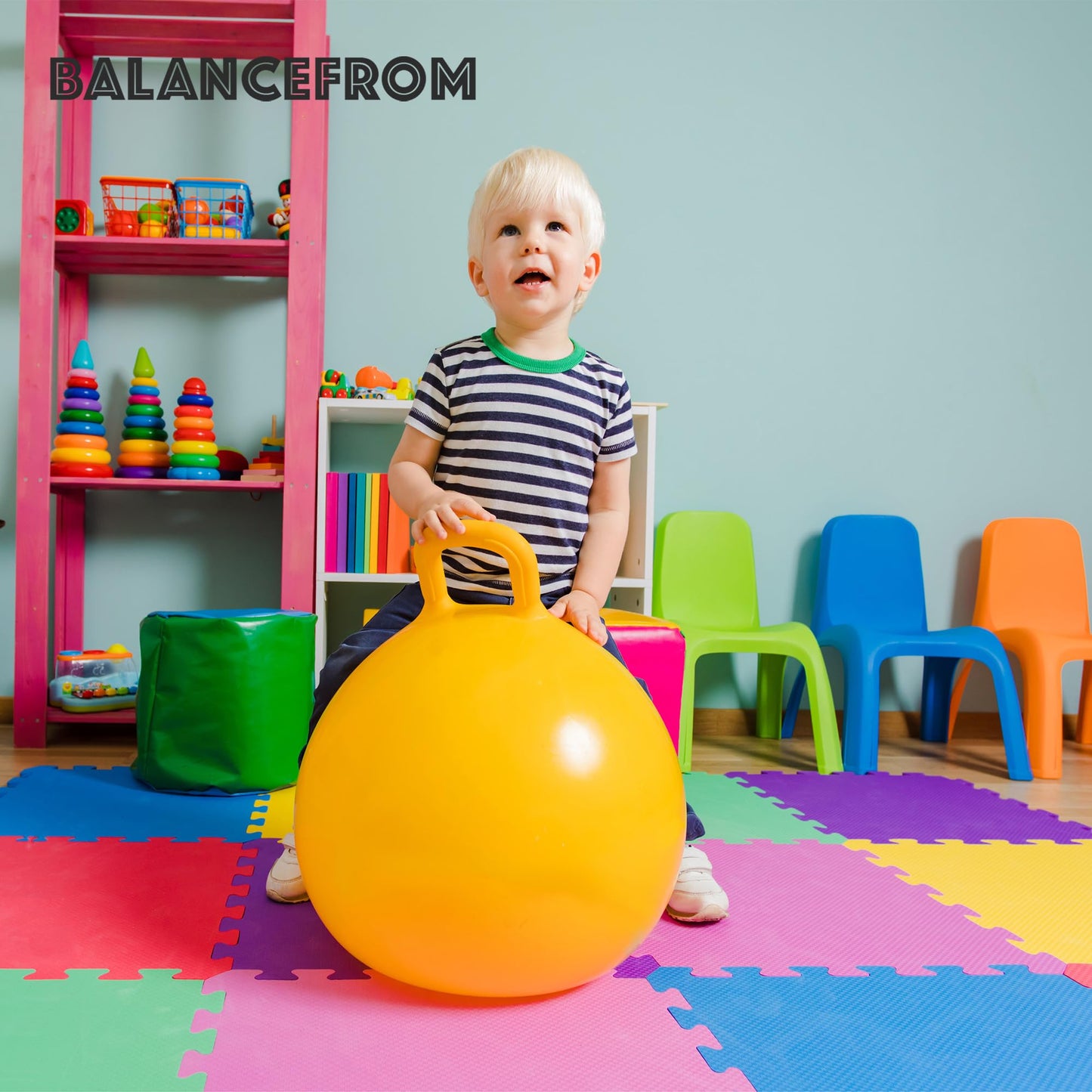 BalanceFrom Multi-Color Kid's Puzzle Exercise Play Mat EVA Foam Interlocking Tiles (36-Tile)