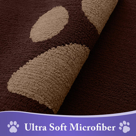 Buganda Dog Door Mat for Muddy Paws, Absorbent Dirt Trapper Non Slip Indoor Doormats, Washable Low-Profile Mat for Mud Dogs, Entryway Carpet for Inside Floor (30x20 Inches, Brown)