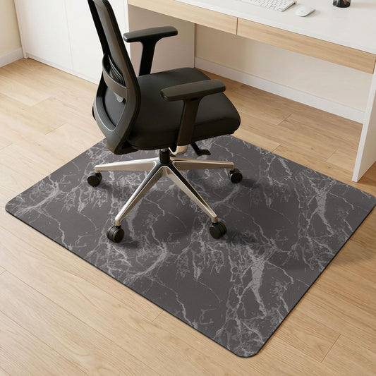 Vaukki Office Chair Mat for Hardwood, 36" x 48" Computer Chair Mat for Rolling Chairs, PVC Plastic Desk Office Floor Rug, Non Slip Heavy Duty Marble Desk Floor Protector for Office, Coffee