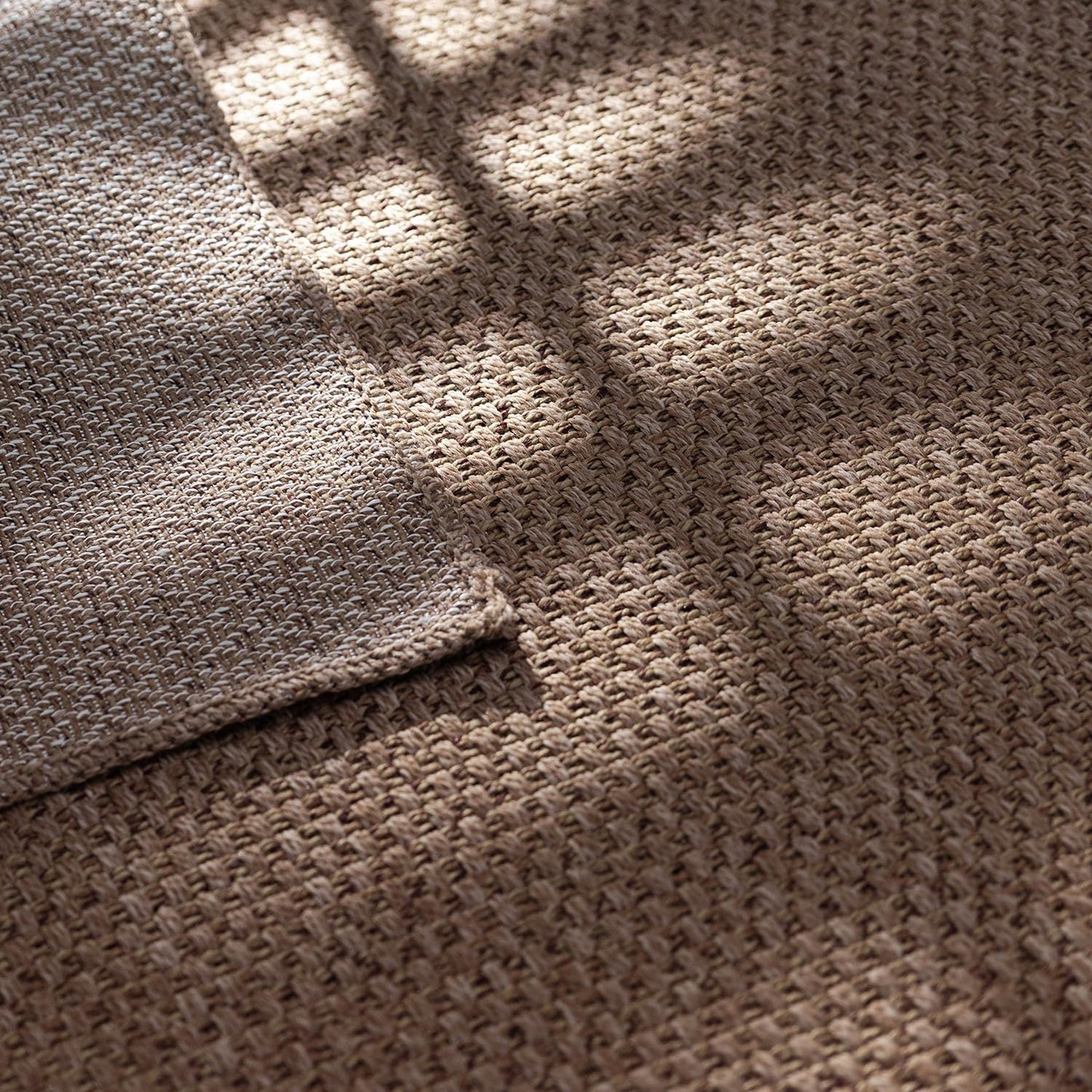 CAMILSON Indoor and Outdoor Runner Rug Natural Solid Boho Woven Design Easy-Cleaning Non Shedding Farmhouse Living Room Bedroom Garden Patio and Kitchen Washable Outside Carpet Alfombras (2x7)