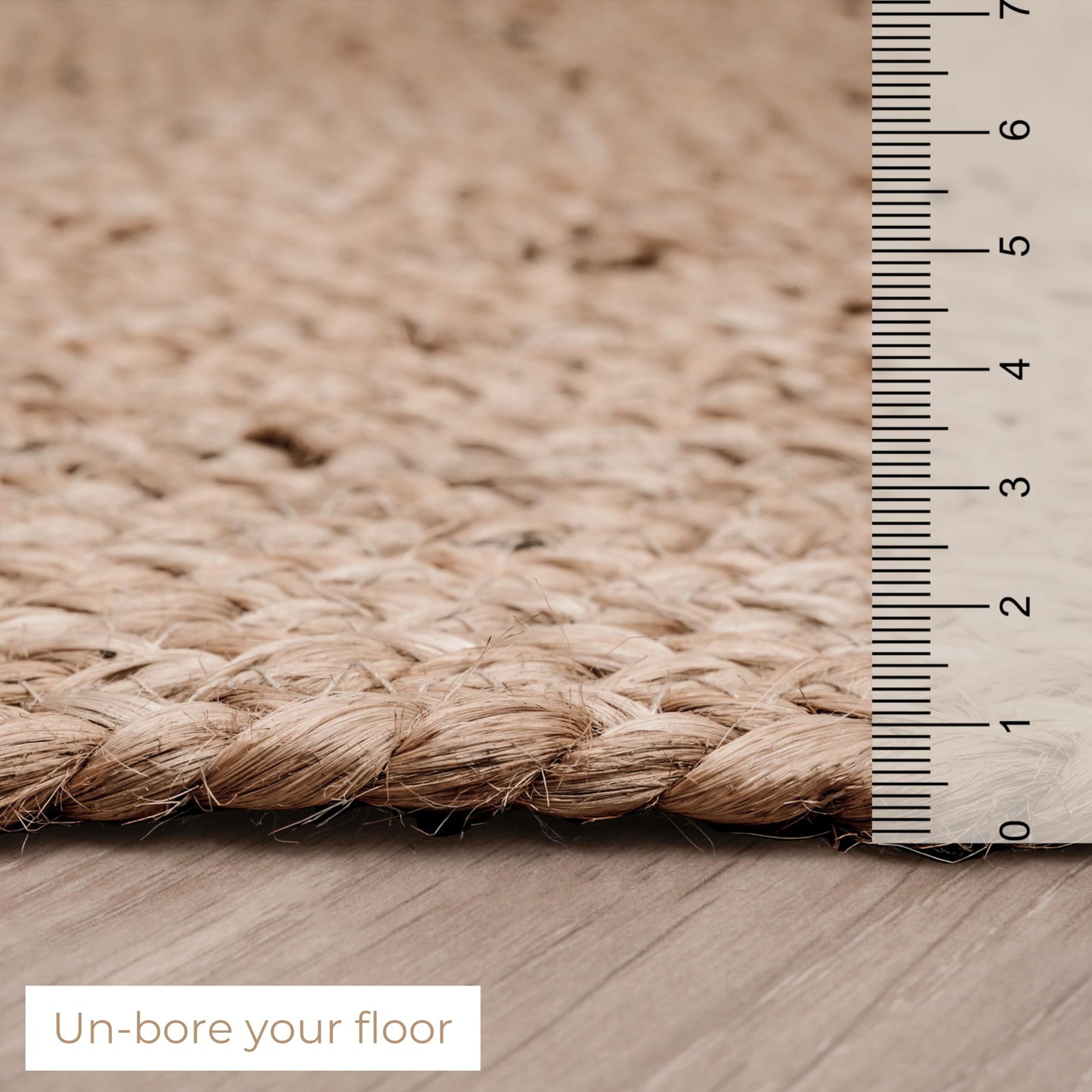 RAJRANG Hand Woven Jute Braided Rug - 3x5 Feet Oval Natural Fibers Reversible Entry Area Rug for Stylish Home Decor Eco-Friendly Accent Rug for Living Room, Bedroom