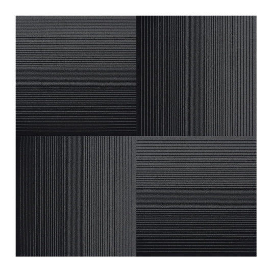 Rehert Carpet Tiles, Carpet Squares, Office Carpet Tiles Removable, Carpet Tile Flooring for Basement, 20" x 20" Berber (Loop Pile), Gradient Black, 0.24" Pile Height (12 Tiles, 32 sqft/Box)