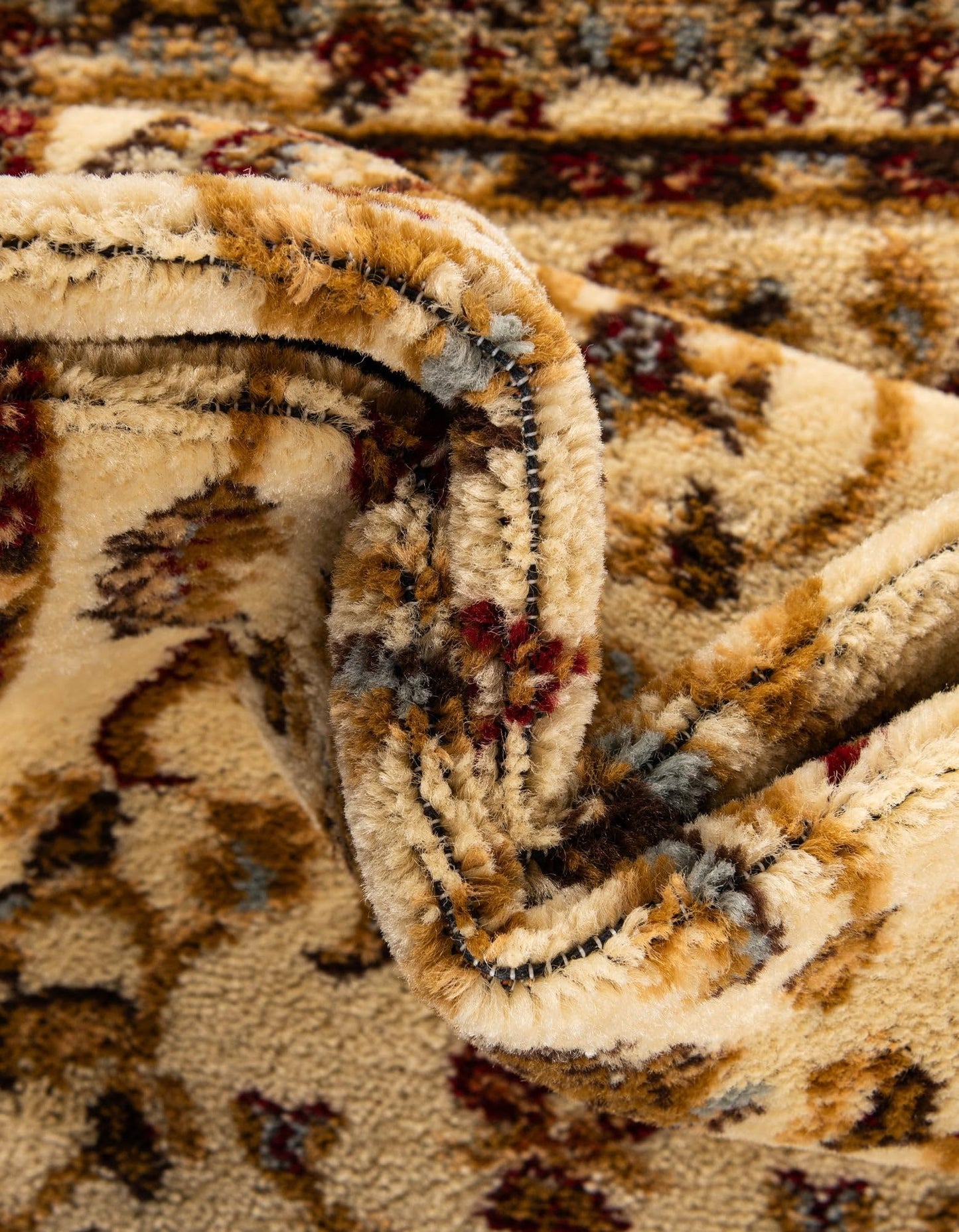 Unique Loom Voyage Collection Traditional Oriental Classic Intricate Design Area Rug (6' 0 x 9' 0 Rectangular, Ivory/Gold)