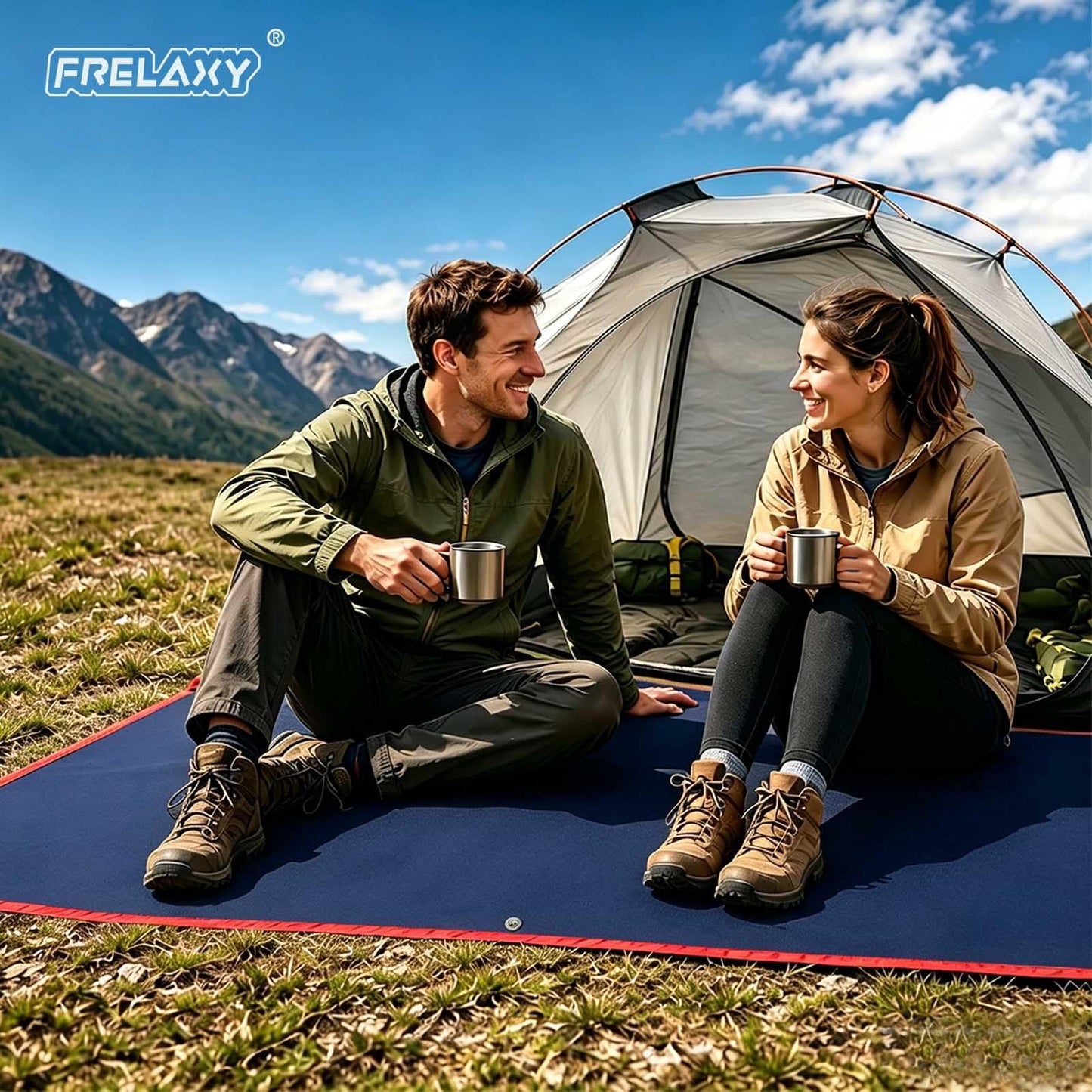 Frelaxy Tent Footprint, Waterproof Camping Tarp, Durable Tent Floor to Elevate Your Camping, Hiking, Backpacking, Hammock, Beach Experience