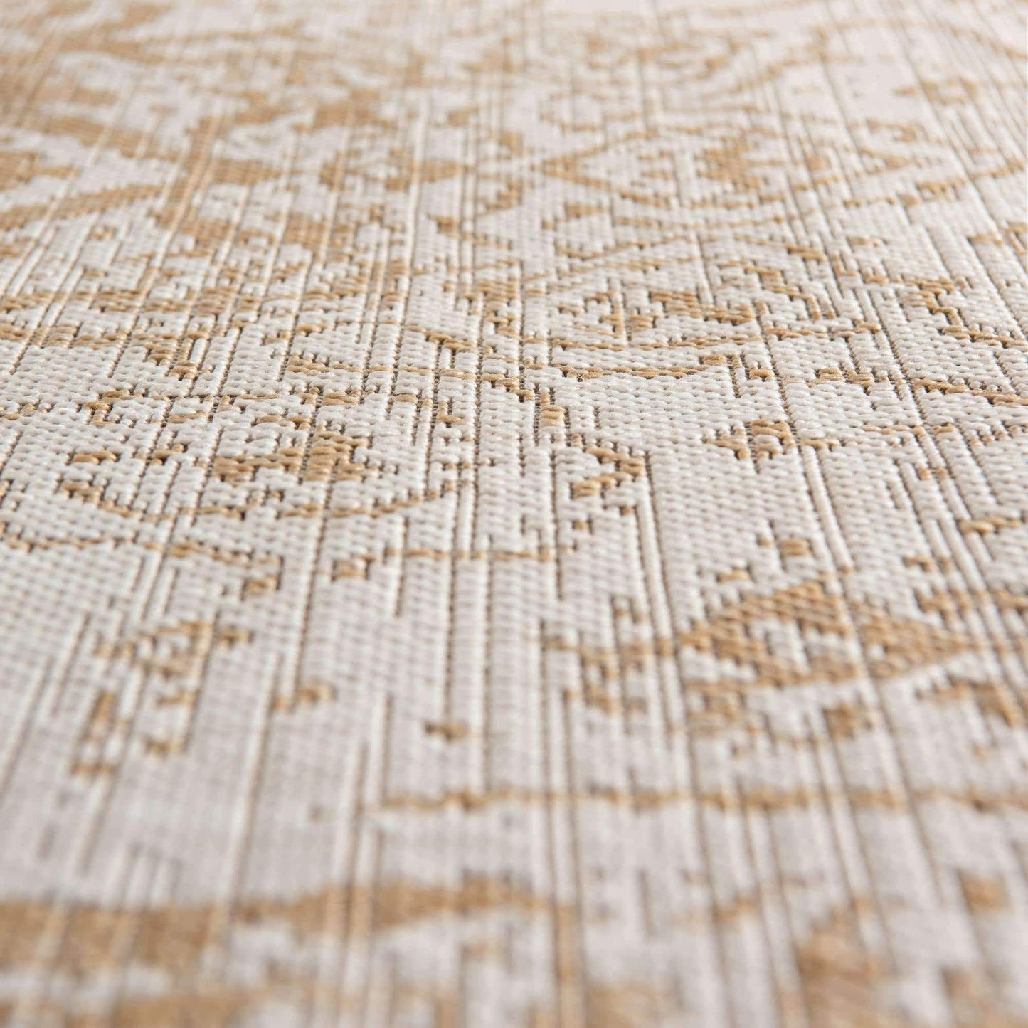 Unique Loom Jill Zarin Outdoor Collection Area Rug - Dubai (5' 3'' x 8' Oval, Beige/ Brown)