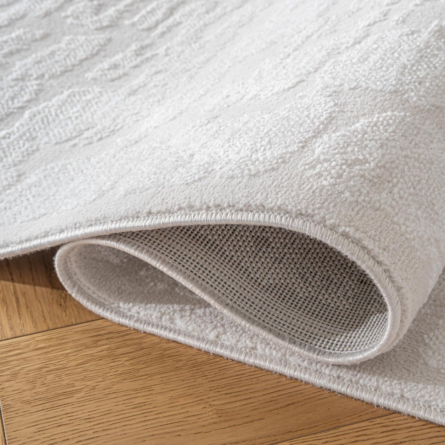 Revival Rugs Reverb 8'x10' Area Rugs for Living Room Bedroom Dining Room - Washable, Oeko-TEX Certified, Modern, Ivory