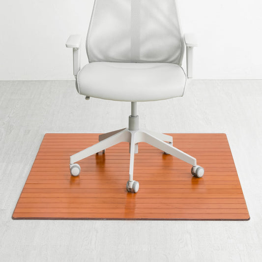 Anji Mountain Office Chairmat Thickest & Sturdy Bamboo Chairmats Highly Premium Quality Anti-Slip Heavy Duty for Multi-Purpose Hardwood Floor Office & Home Floor Protector Office Chair mat-5mm Thick