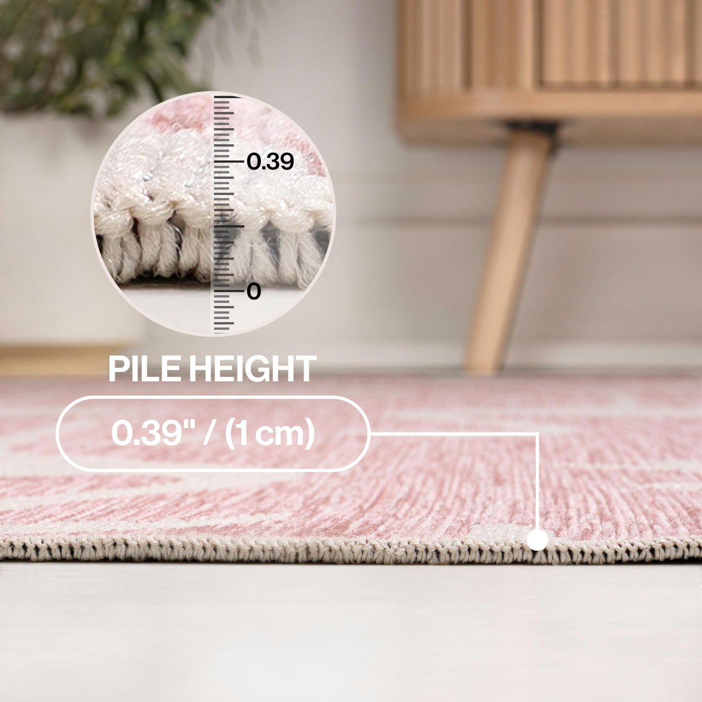 JONATHAN Y Flamingos Two-Tone Indoor Outdoor Runner Rug 2X8 Pink/Cream, Liana Casual Coastal for Backyard, Patio, Porch, Easy-Cleaning, High Traffic, Pet-Friendly, Non-Shedding (TSN401C-28)