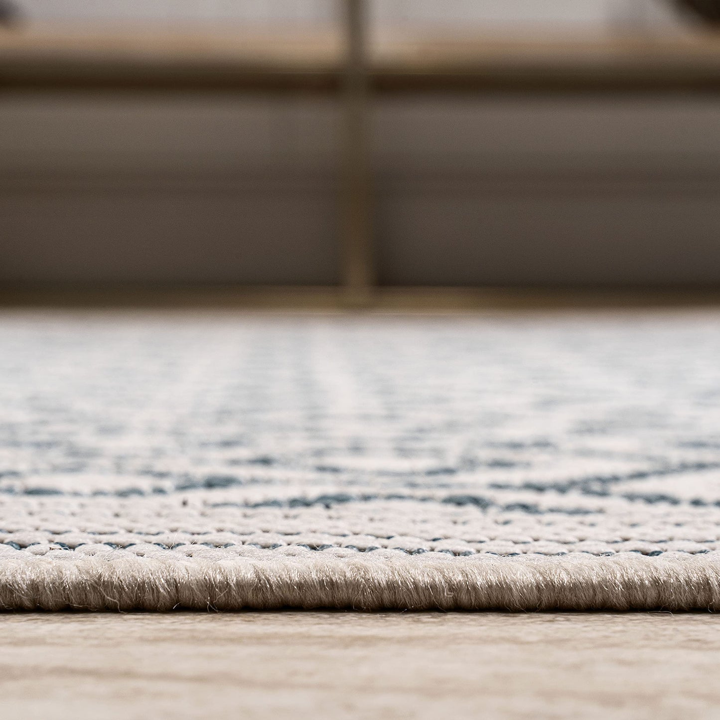 JONATHAN Y Diamond Trellis Indoor Outdoor Area Rug 3X5 Teal/Gray, Marvao for Backyard, Patio, Porch, Easy-Cleaning, High Traffic, Pet-Friendly, Non-Shedding (SMB111A-3)