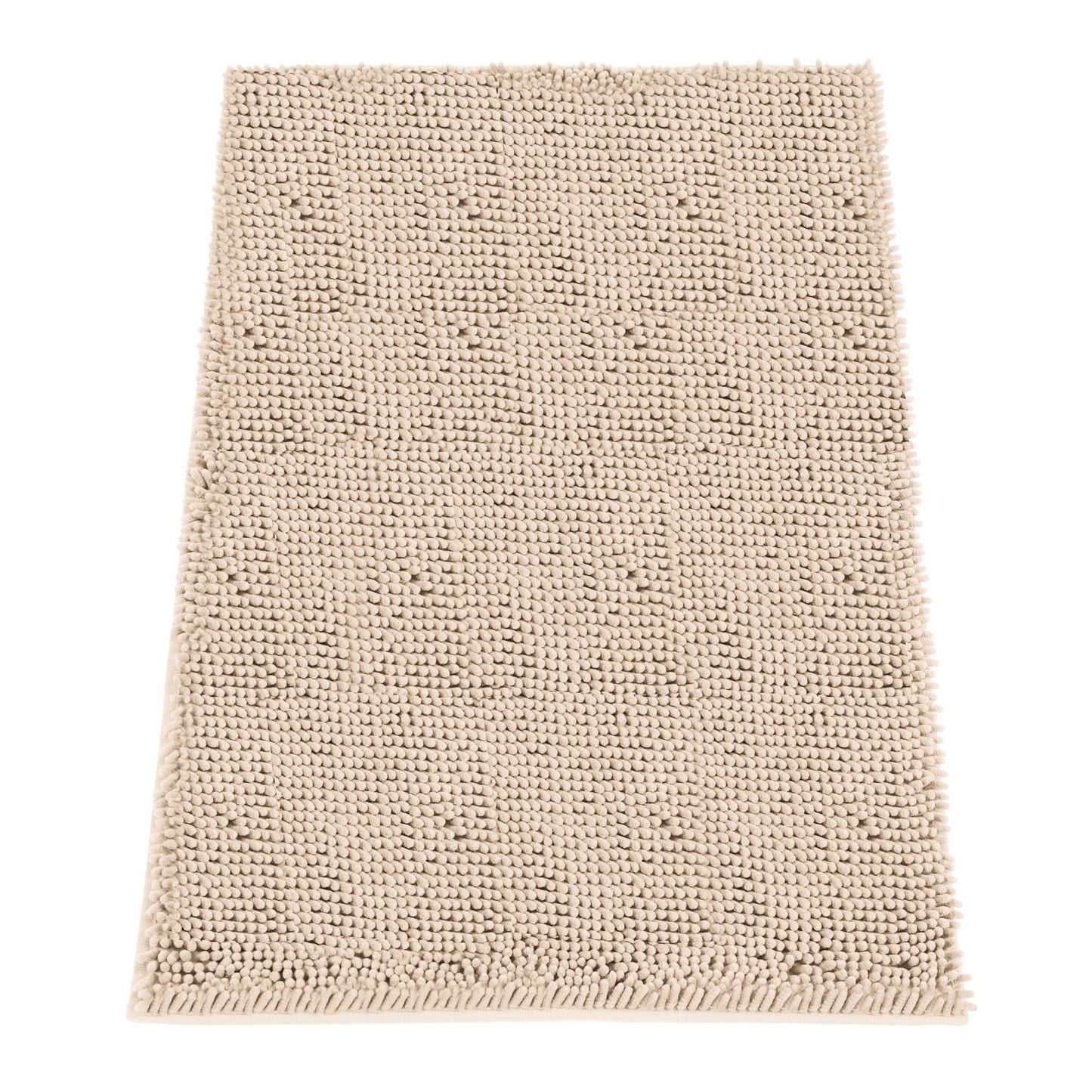 HOMEK Absorbent Dog Door Mat for Muddy Paws, 60" x 36" Chenille Indoor Mats for Entryway, Trap Dirt Front Door Mat Indoor Entrance Washable Non Slip Soft Beige