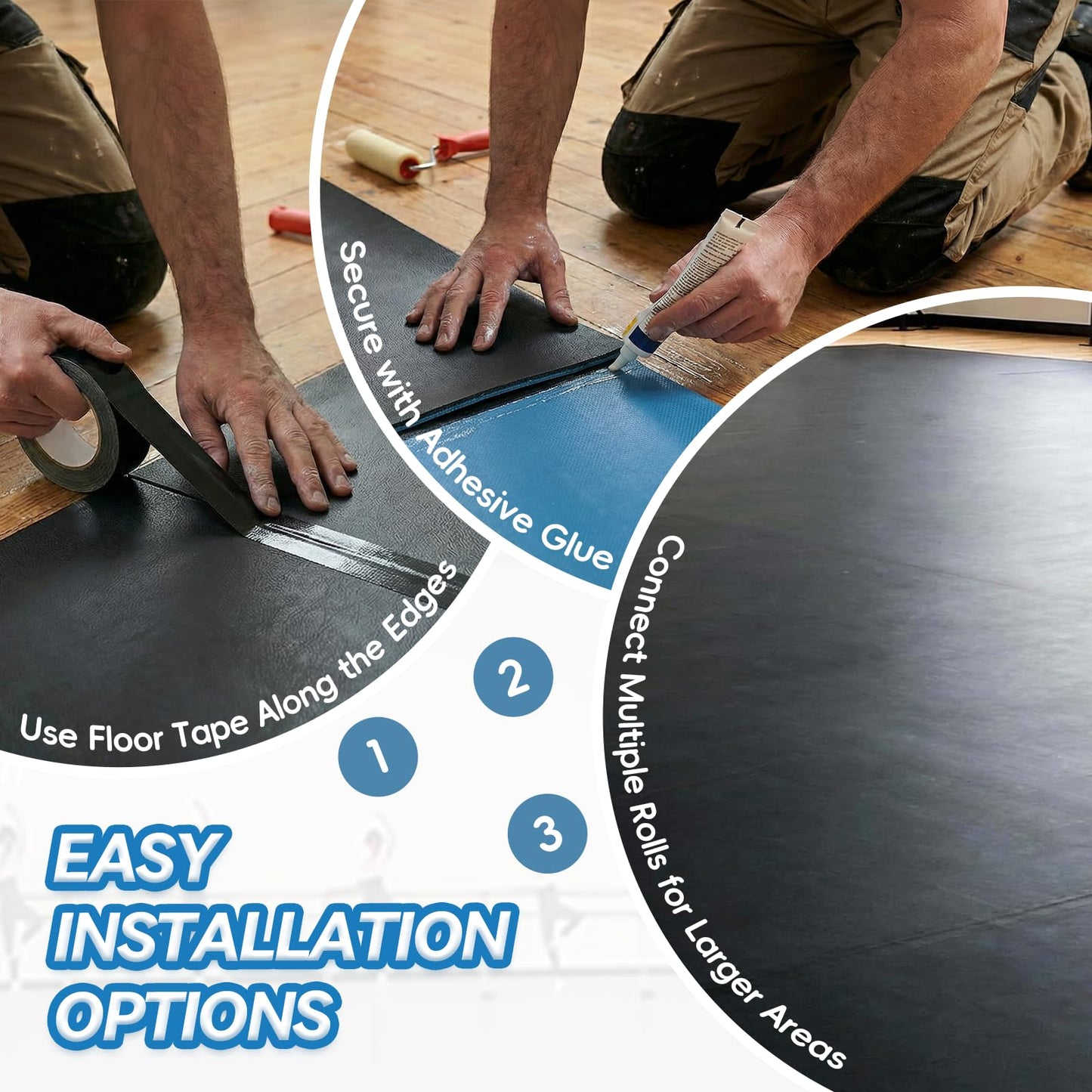 SERABETTO Marley Dance Floor 6.6’ x 3.9’ – Roll-Out Dance Floor Mat for Home Studio, Ballet Floor for Barre, Tap, Jazz – Anti-Slip PVC Dance Flooring for Practice