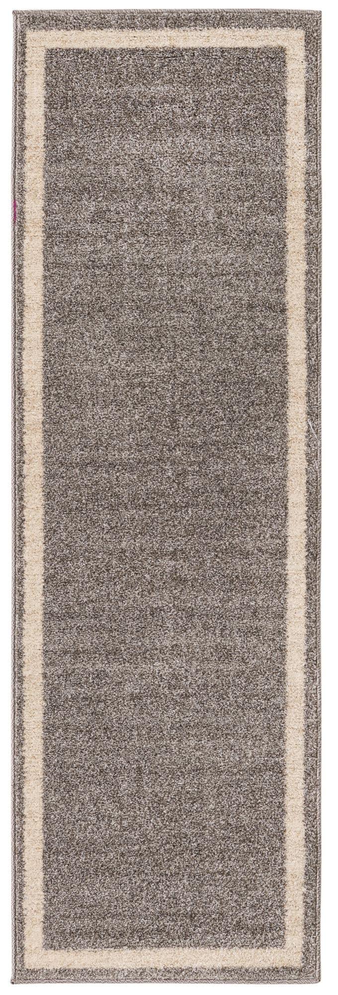 Unique Loom Del Mar Collection Area Rug - Maria (2' x 6' 1" Runner, Gray/ Ivory)