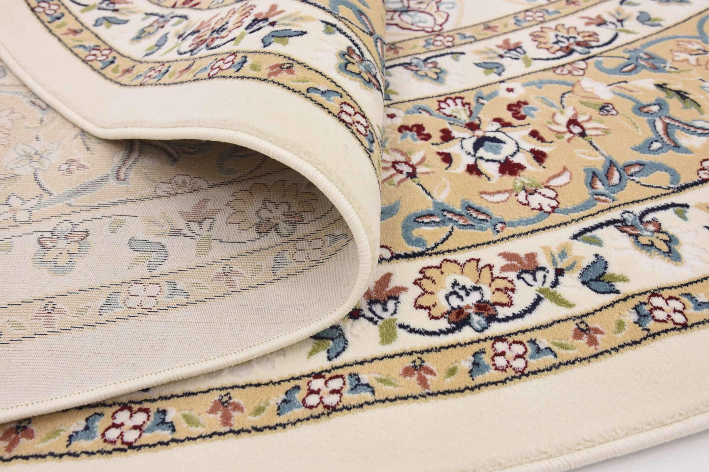Unique Loom Narenj Collection Classic Traditional Textured Medallion Pattern Design Area Rug, 10' 0" x 10' 0", Ivory/Tan
