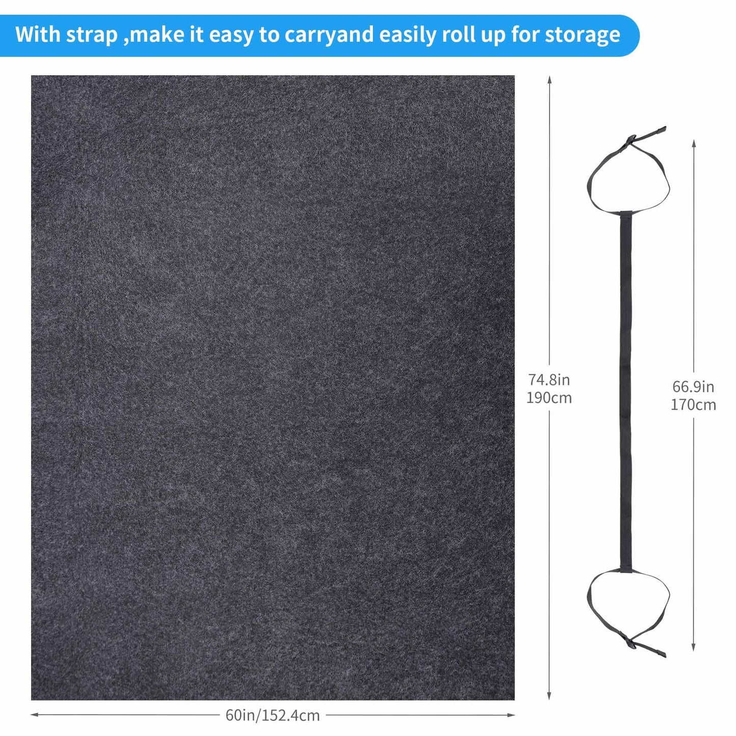 BREENHILL Camping Tent Carpet Mat, (60" x 74") Inside/Outside Tent Rug,Picnic Blanket,Protective Waterproof Liner Keeps You Warm & Dry, Outdoor Camping Floor Rug Accessory,Trimmable Material