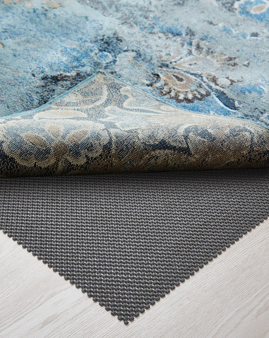 Veken 3x5 Ft Rug Pad Gripper for Hardwood Floors, Non Slip Rug Pads for Area Rugs, Thick Dark Grey Rug Grippers for Tile Floors, Under Carpet Anti Skid Mat, Keep Your Rugs Safe and in Place