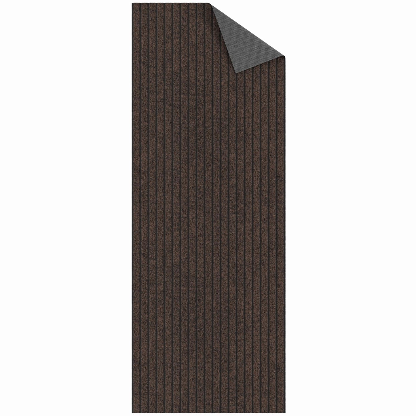Ottomanson 2' x 12' Hallway Runner with Scraper Pile Extra Durable Non-Slip Rug Mat for Indoor & Outdoor Use - Ideal for Kitchen, Entryway, Patio & Garage - High-Traffic Carpet, Brown