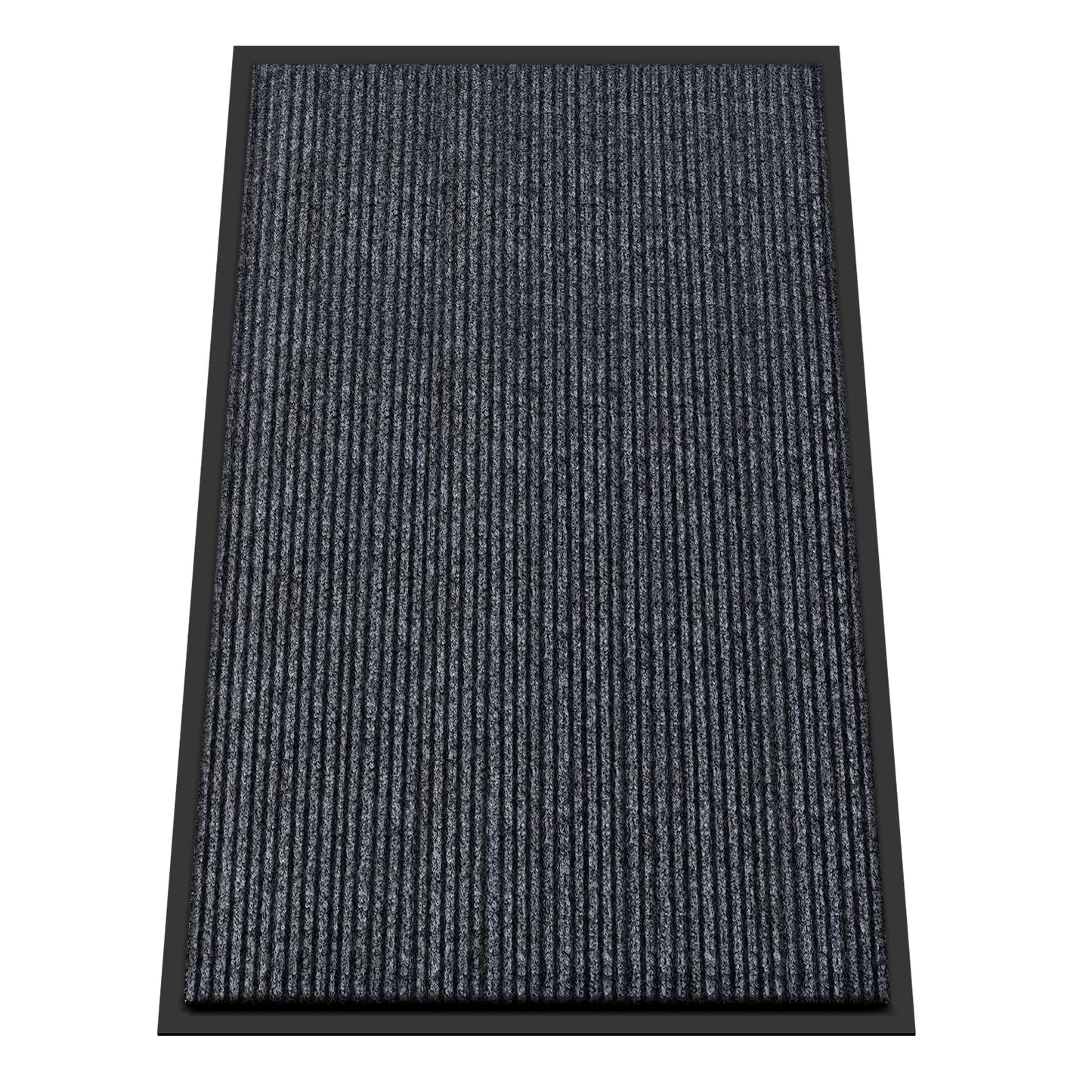 Kuyal Front Door Mat, 3'x5' Indoor Outdoor Entrance Mat, Commercial Floor Mats Inside Outside Entrance, Heavy Duty Durable Welcome Mats, Rubber Backing Non Slip Outdoor Mats for Entryway,Dark Gray