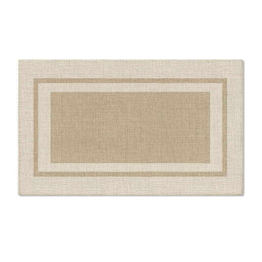 Artoid Mode Beige Absorbent Rectangle Non-Skid Doormat, Home Mats Non Slip Washable Natural Rubber Back Door Mat Floor Mat for 17x29 Inch