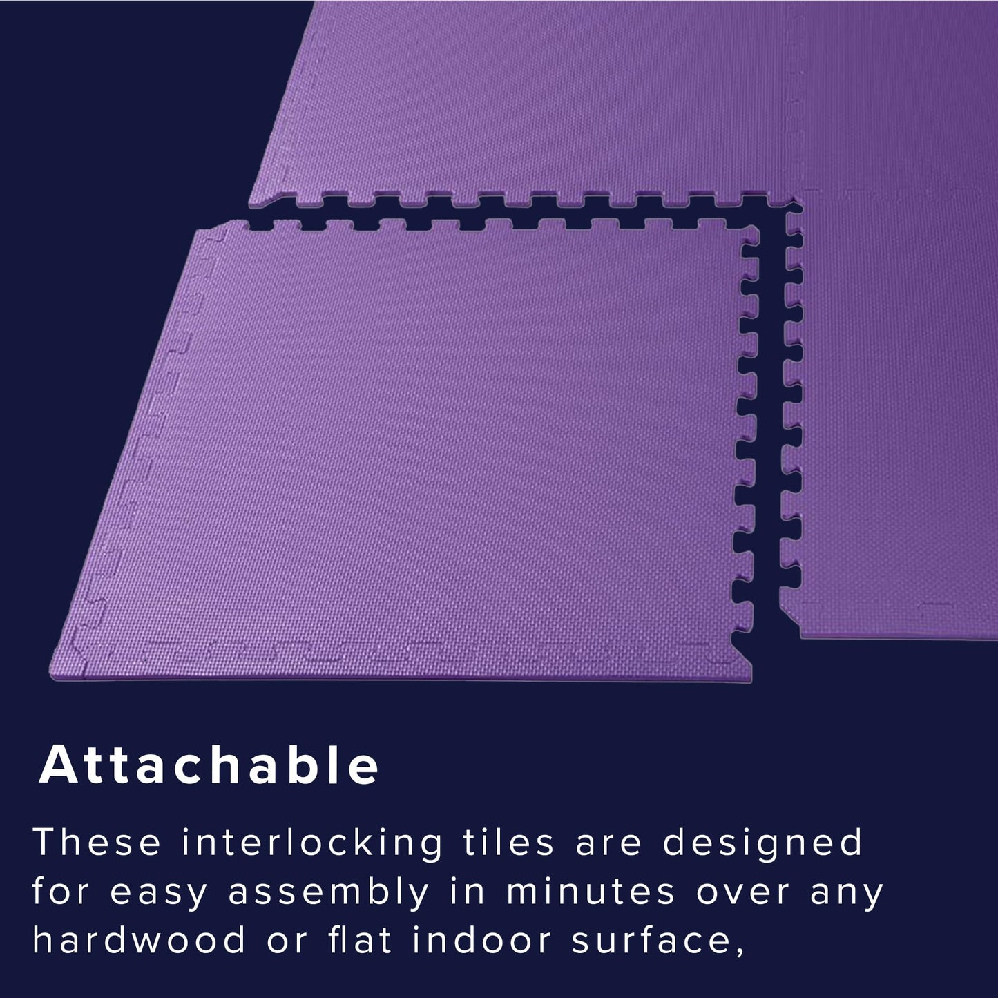 We Sell Mats 1/2-inch Multi-Purpose, Purple, 100 Sq Ft (25 Tiles)
