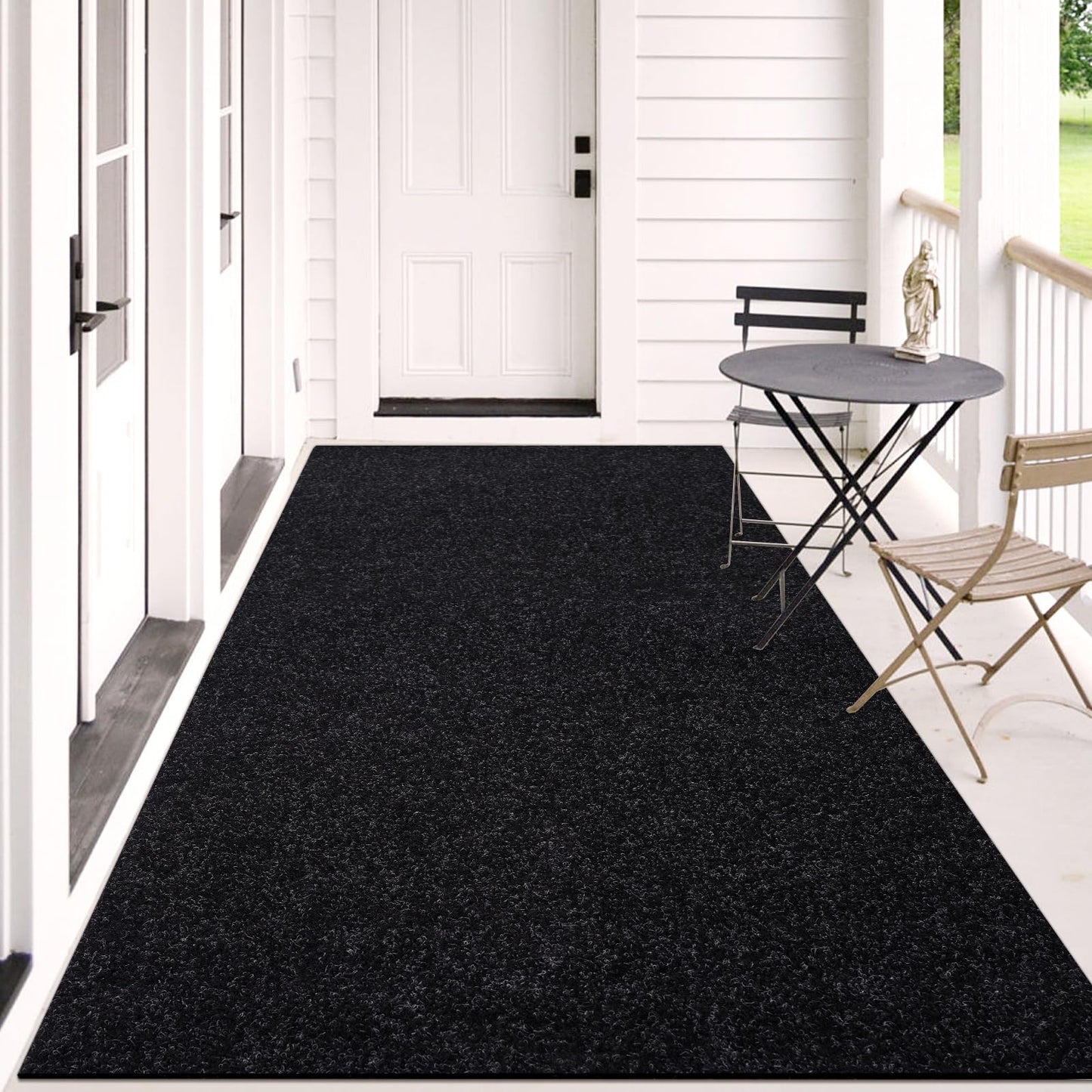 Morefany Outdoor/Indoor 2ft x 6ft Runner Rug, Hallway Custom Sizes Non-Slip Rubber Backing Area Runner Rugs Waterproof Carpet Rugs for Kitchen Entryway Balcony Garage Stair Laundry