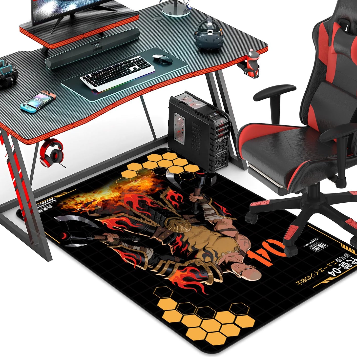 MSKGTML Office Chair Mat for Hardwood Floors, 35" x 47" for Hardwood and Tile Floors, Non-Slip Hard Floor Protector, Rolling Chair Mat, Computer Desk Chair mat, Home Office Carpet