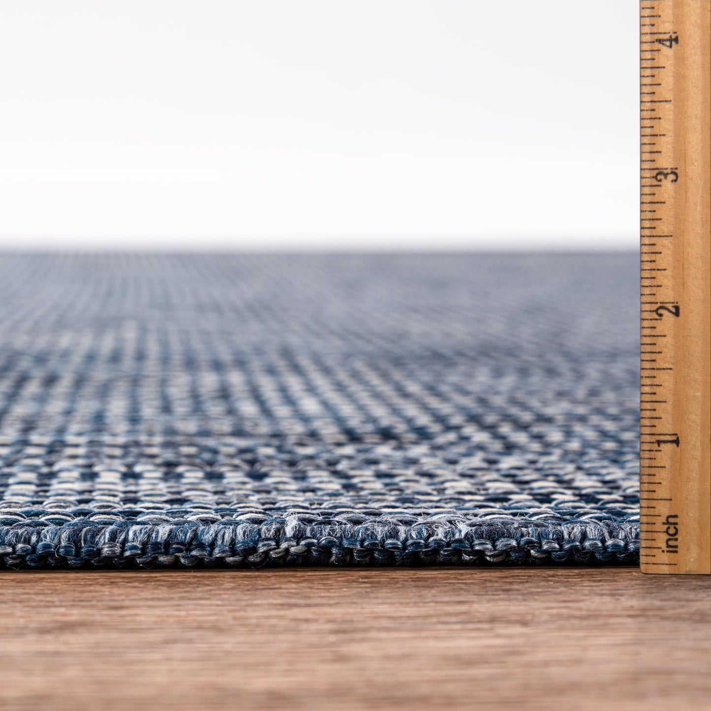 Keen Home Design Terrace Outdoor Throw Rug - 36"x60" Washable Indoor/Outdoor Rug for Patio, Kitchen, Balcony, Beach, Garden, Deck and Porch, Size: 3' x 5', Solid Navy