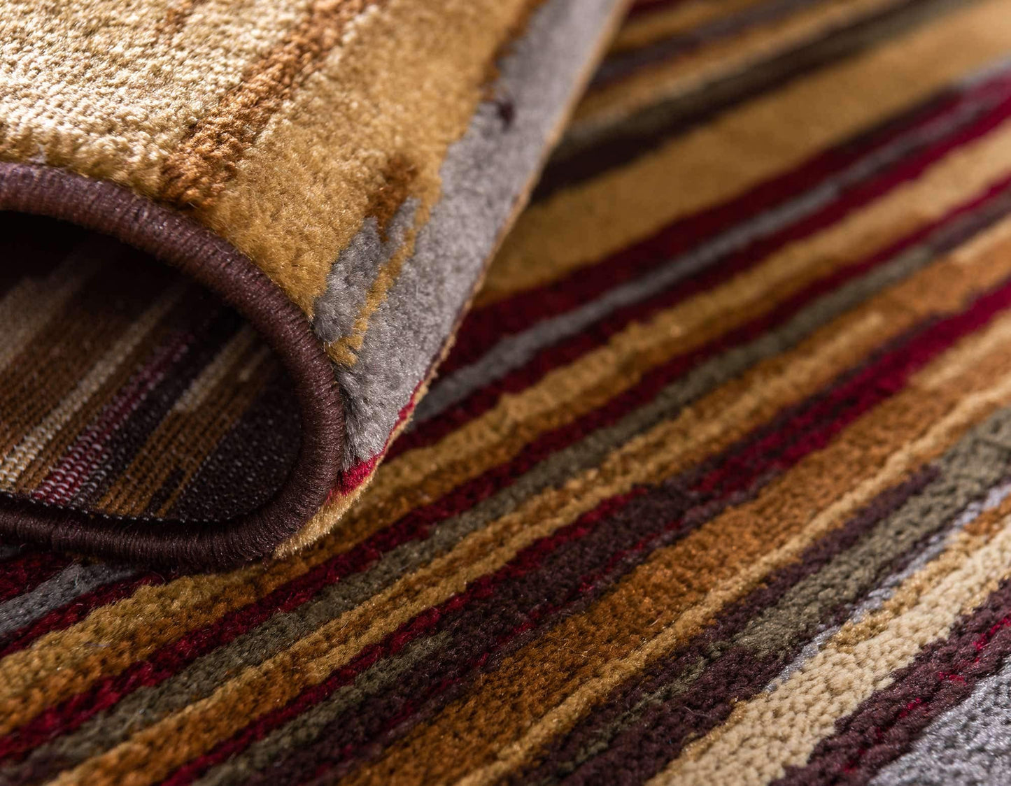 Unique Loom Barista Collection Area Rug - Icatu (8' x 10' Rectangle Beige/Brown)