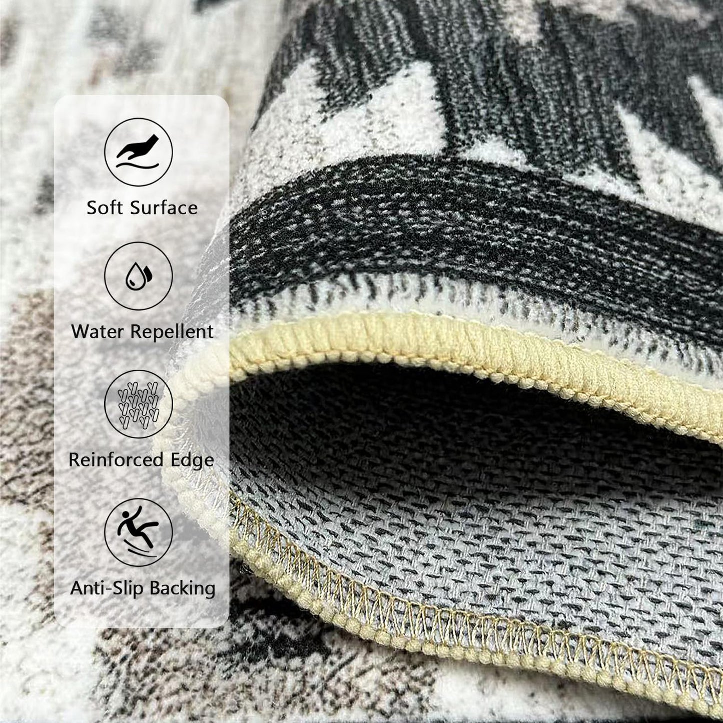 Western Rug 2x3 for Entryway Southwestern Aztec Area Rugs Machine Washable Boho Tribal Navajo Southwest Rug Non Slip Printed Low-Pile Indoor Door Mat Floor Carpet for Kitchen Bathroom Laundry, Beige