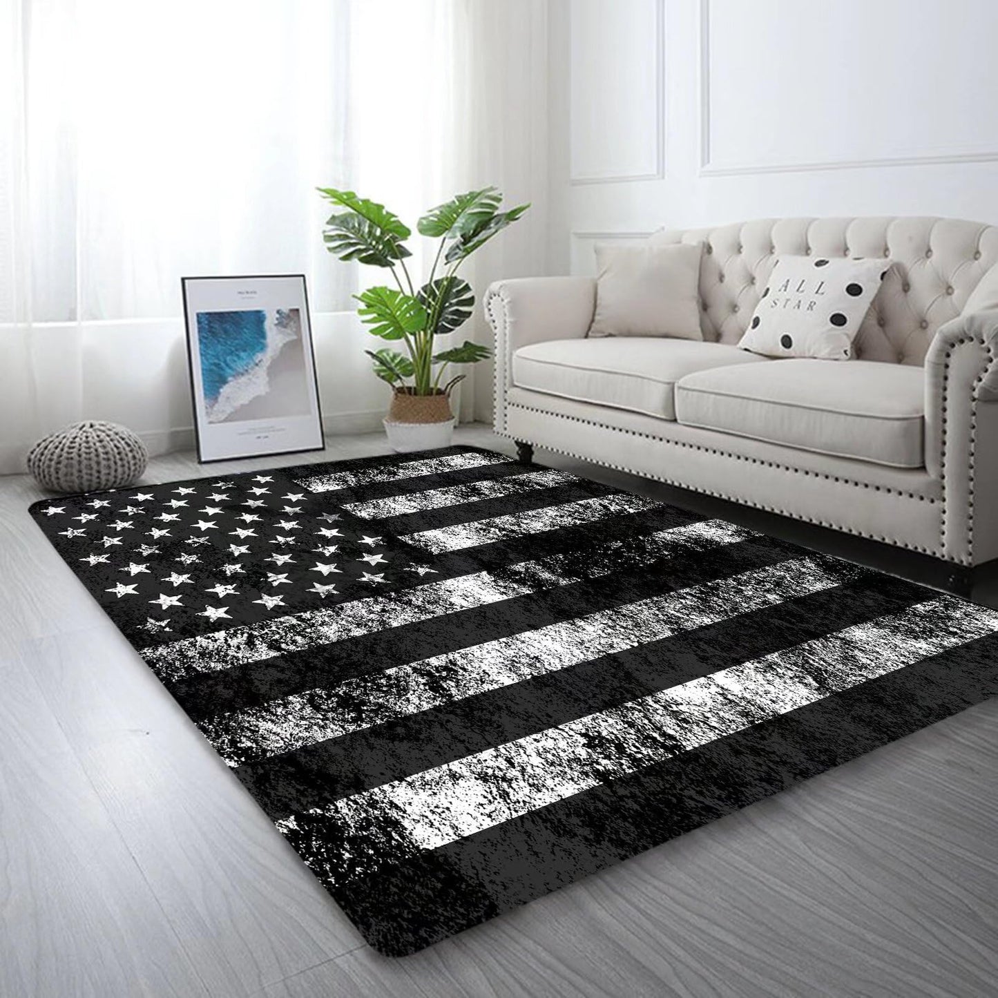 kxry 3 * 5 Feet USA American Flag Soft Area Rugs for Kids Girls Boys Dirty US Stars Stripes Flags Floor Carpet for Living Room Bedroom Dorms Nursery Rooms Home Decor Aesthetic