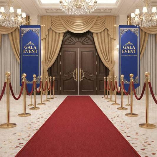 Ottomanson Red Carpet Runner for Party 1 ft 10 in x 12 ft – Non Slip VIP Entrance Carpet for Prom, Graduation, Wedding Aisle & Hollywood Theme Decor – Red