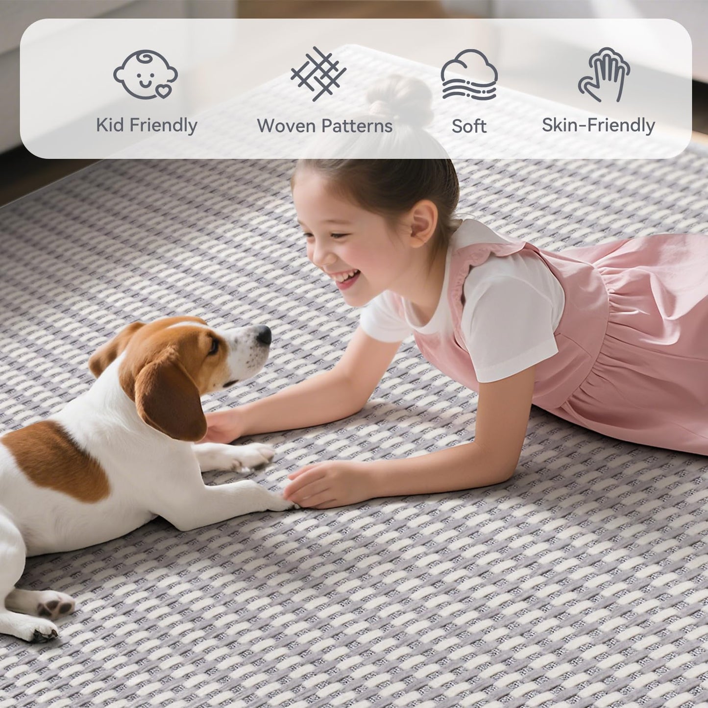 YDKGL 2x5 ft Hallway Runner Rug Boho Woven Washable Long Kitchen Runner Rugs Mat Non Slip, Soft Entryway Laundry Hall Runner Floor Carpet for Indoor Backdoor Bedroom Kitchen Living Room, Gray