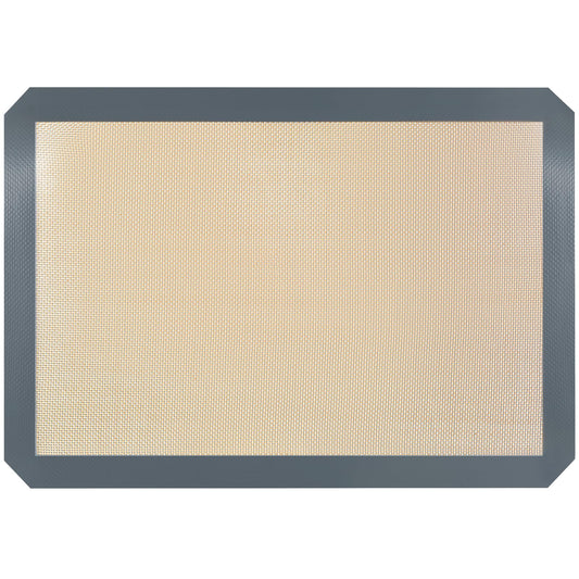 Silicone Baking Mat, 16.5" x 11.6" Silicone Cookie Sheets for Baking, Reusable Baking Mat, Non-Stick Reusable, Food Safe, Dark Gray Oven Baking Sheet for Making Cookies Macaroons Bread 1 Pack