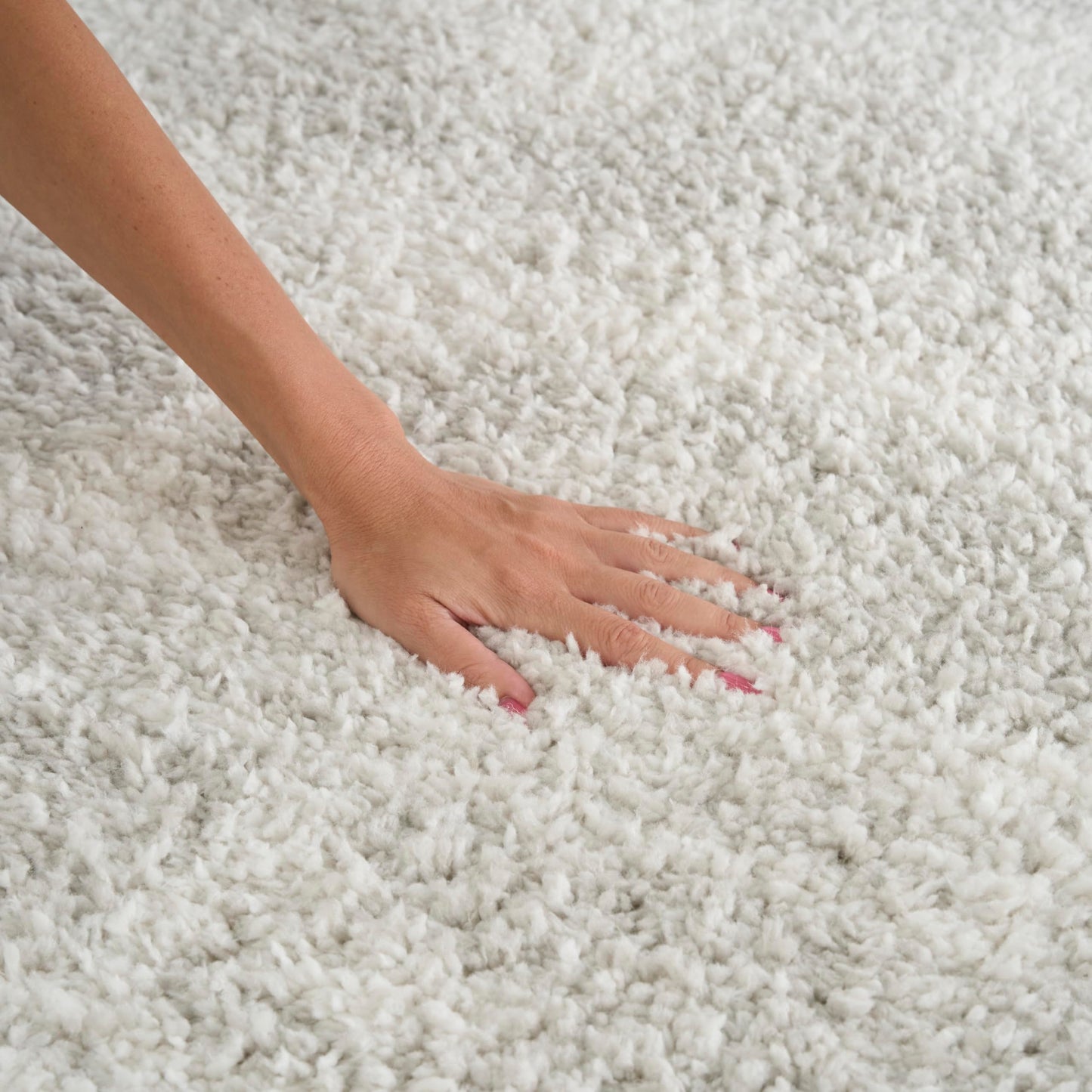 Nourison Home Modern Shag Ivory Grey 5'3" x 7' Area Rug - Easy Clean, Non Shedding, Bed Room, Living Room, Dining Room, Kitchen (5' x 7')