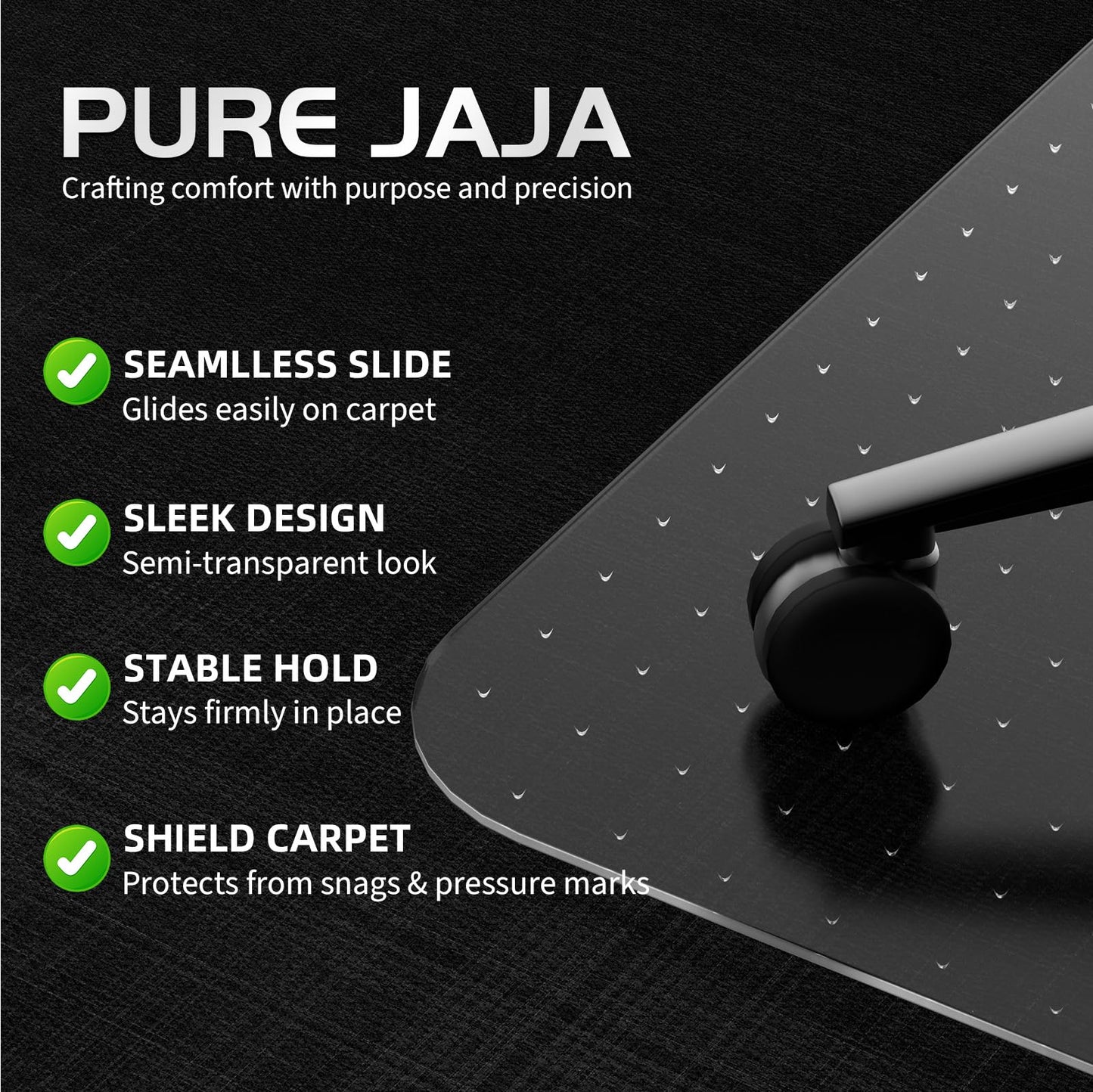 Chair Mat for Carpet Floors: 48" x 60" Computer Desk Floor Mat - PVC Plastic Rug Carpet Protector Mats for Gaming Chair Under Desk Pad for Rolling Chair