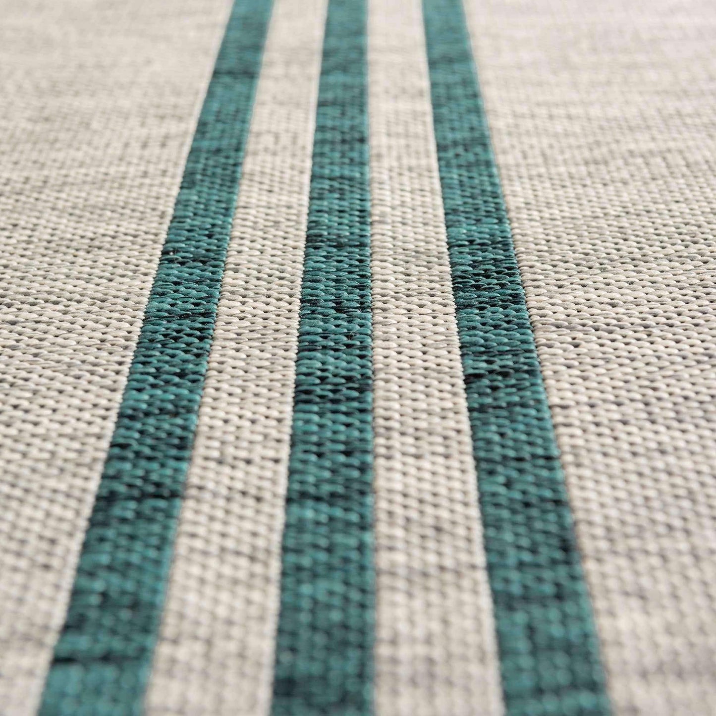 Unique Loom Outdoor Collection Area Rug - Anguilla (7' 10" x 10' Rectangle, Light Gray/ Teal)