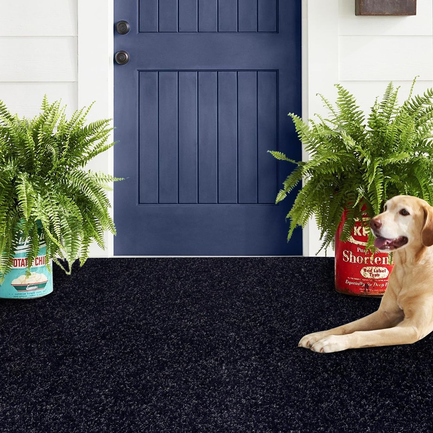 Morefany Outdoor/Indoor 2ft x 6ft Runner Rug, Hallway Custom Sizes Non-Slip Rubber Backing Area Runner Rugs Waterproof Carpet Rugs for Kitchen Entryway Balcony Garage Stair Laundry