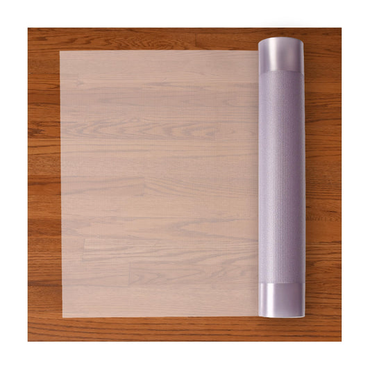 RESILIA Premium Clear Floor Protector Mat – Heavy-Duty Plastic Vinyl Covering for Hardwood, Tile, or Laminate Floors, Table, or Desk –American Modern Pattern 27" x 6' Waterproof Roll, Made in USA